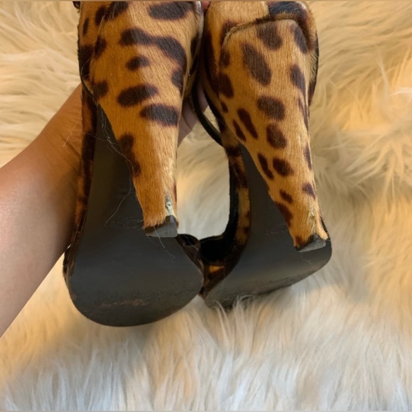 YSL Calf Hair Leopard heels - Picture 2 of 10